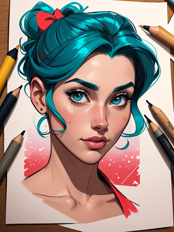 (estilo de desenho animado:1.2), Imagem de desenho animado de uma mulher com grande cabelo rosa, cups and coffee, garota funky super fofa, Ilustra??o estilo desenho animado, estilo de arte dos desenhos animados, estilo de arte dos desenhos animados, digital illustration style, design de personagens altamente detalhado, arte digital detalhada fofa, City fan art, Design de personagens de retrato, beautiful digital illustration, retrato de alta qualidade, Arte em quadrinhos, Retrato de design de personagens, Fundo floral Personagem mulher ninja com marcas de guerras Imagem de desenho animado de uma mulher .Ilustra??o estilo desenho animado, estilo de arte dos desenhos animados, estilo de arte dos desenhos animados, digital illustration style, design de personagens altamente detalhado, arte digital detalhada coragem, Forest fan art, Design de personagens de retrato, beautiful digital illustration, retrato de alta qualidade, Arte em quadrinhos, mulher jovem cabelo com transas lindas . Beautiful lined eyes Medium large bust and wonderful sexy clothes. image expression of sexual desire from waist to head illustration Jennifer Connelly and Salma haiek