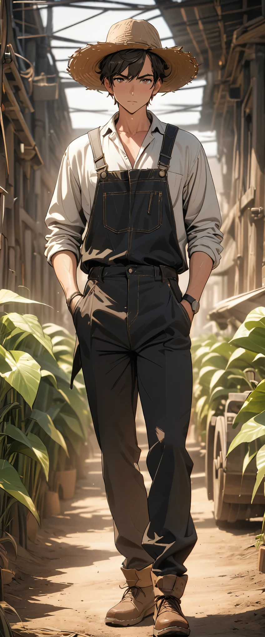 farmer，8k，high quality，masterpiece，Super fine，Rich details