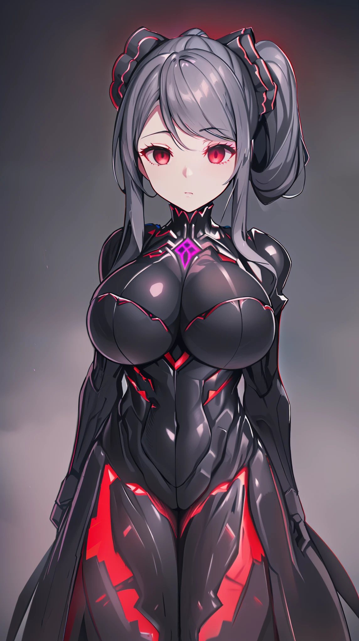 1 girl, Shalltear Bloodfallen,(Overload),((huge breasts 1.5)),silver hair,  Shining crimson eyes,absurd, brainwashing,empty eyes, mind control device,((No expression,erasure of emotions)), (black nano suit) , full body figure,(standing in メカnical box:1.5),  (highest quality、4k、8K、High resolution、must have:1.2)、Super detailed、(reality、reality的なです、reality的な:1.37)、ticker、hyper hd、studio lighting、ultra definition paint、sharp focus、Physically based rendering、extreme details、Professional specifications、vibrancy and color、blurry、sports portrait、landscape、horror style、anime big breasts、SF、photograph、concept artist、five fingers, perfect body,  {{{masterpiece}}}, {{{highest quality}}}, {{Super detailed}}, {shape}, {{very delicate and beautiful}},Improved cost performance、all roles、Canon 5D MK4でphotograph、photograph, 