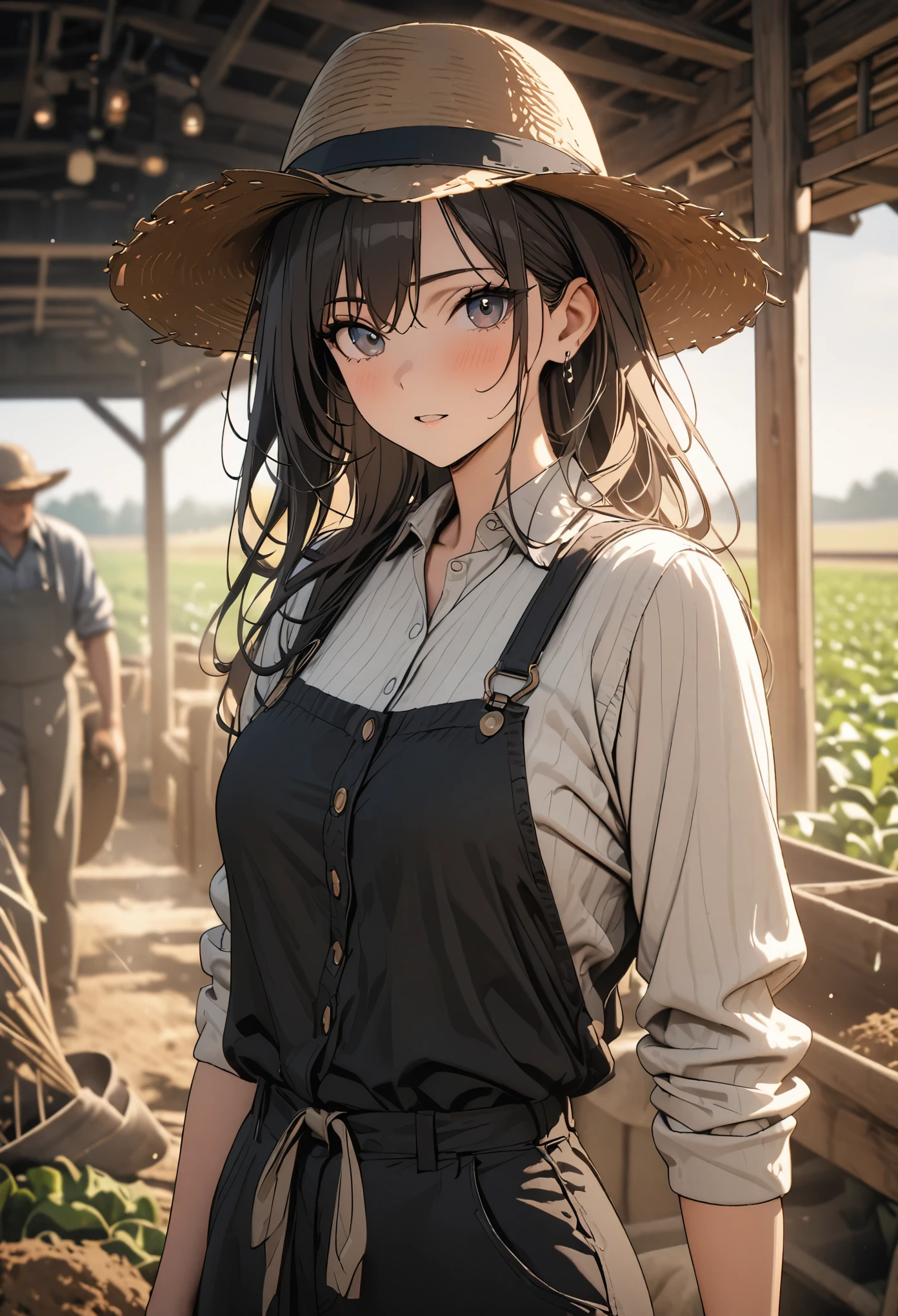 farmer，8k，high quality，masterpiece，Super fine，Rich details