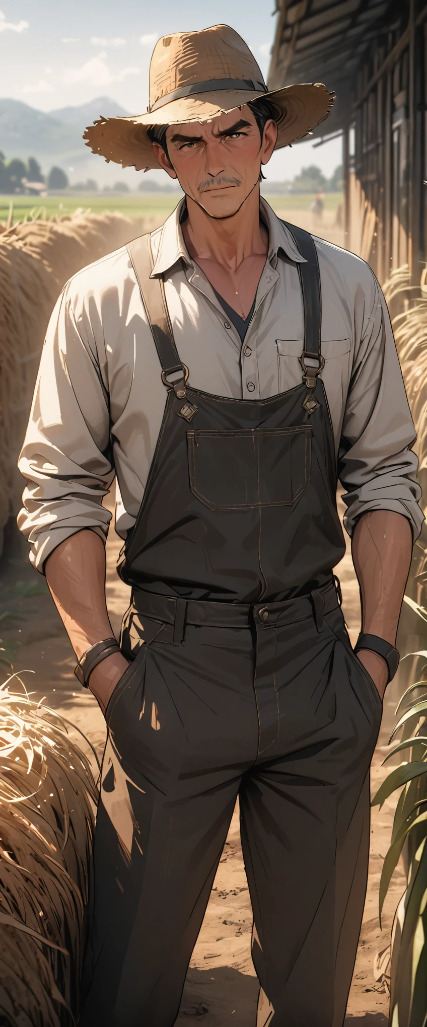 farmer，8k，high quality，masterpiece，Super fine，Rich details