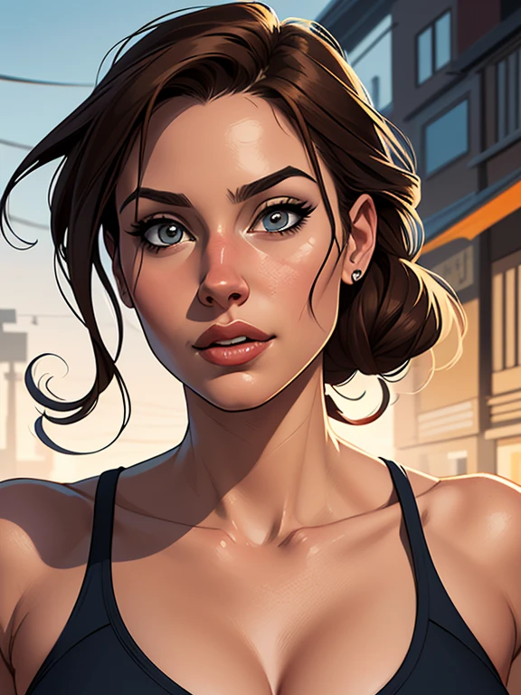 Personagem Lara croft nua pelada sem roupas magem de desenho animado de uma mulher .cartoon style illustration, estilo de arte dos desenhos animados, estilo de arte dos desenhos animados, digital illustration style, design de personagens altamente detalhado, arte digital detalhada fofa, City fan art, Design de personagens de retrato, beautiful digital illustration, retrato de alta qualidade, Arte em quadrinhos, mulher jovem. expression of sexual desire