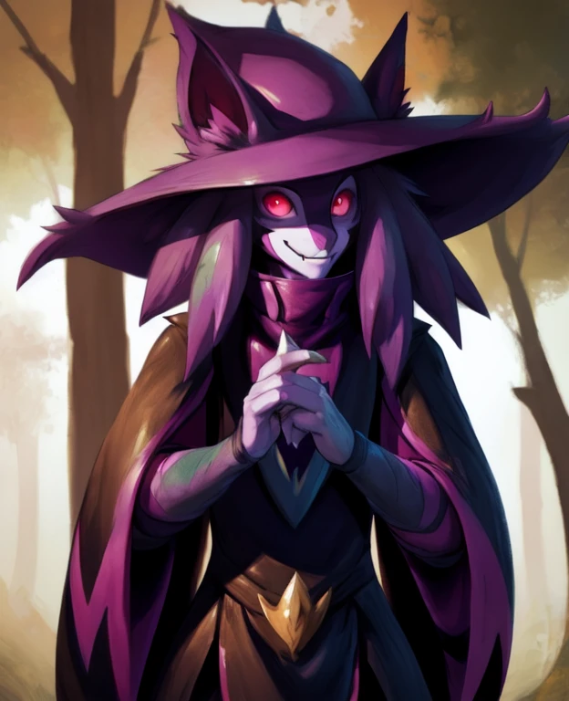 Gehalt, Anthro, Allein, Mehrdeutiges Geschlecht, Stehen, Wald, detaillierter Hintergrund, offener Mund, smile, by darkgem, von wkar, by teranen,