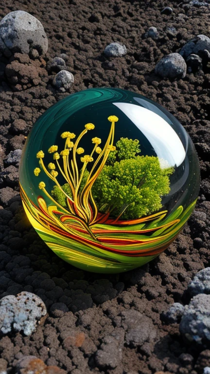 rich and colorful_smoke, Murano glass paperweight 