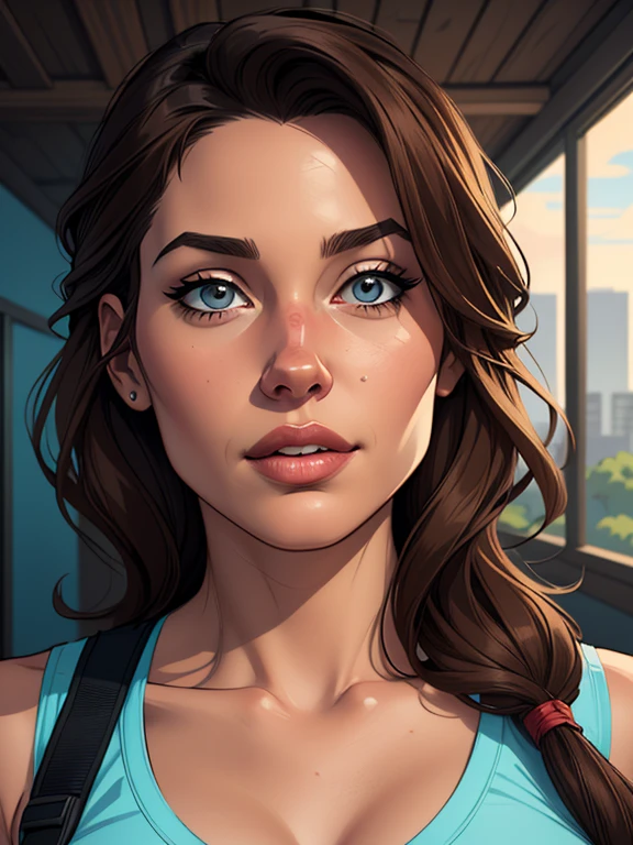 Personagem Lara croft nua pelada sem roupas magem de desenho animado de uma mulher .cartoon style illustration, estilo de arte dos desenhos animados, estilo de arte dos desenhos animados, digital illustration style, design de personagens altamente detalhado, arte digital detalhada fofa, City fan art, Design de personagens de retrato, beautiful digital illustration, retrato de alta qualidade, Arte em quadrinhos, mulher jovem. expression of sexual desire