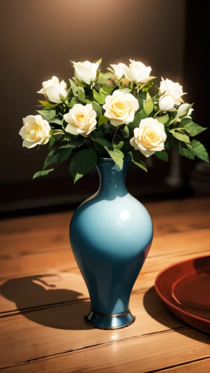 (((masterpiece))), ((best quality)), detailed, professional lighting, (((Super detailed))),Ridiculous,(((incredibly Ridiculous))),roses in vase