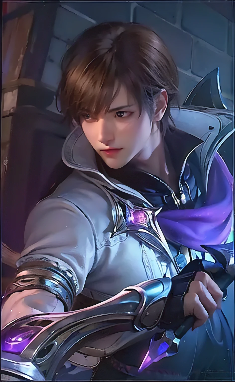 a close up of a person holding a sword in a dark room, heise jinyao, range murata and artgerm, sakimichan frank franzzeta, thancred waters in style of wlop, artgerm jsc, lance, extremely detailed artgerm, thancred waters, beautiful androgynous prince, artgerm and ben lo