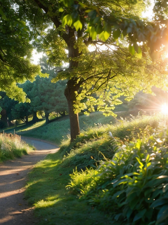 ((Best quality)), ((masterpiece)), (detailed),tyndal effect of sunlight, penetrating trees
