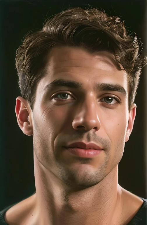 arafed man with a black shirt and a tie looking at the camera, photorealistic portrait, realistic studio portrait, photo realistic portrait, photorealistic digital painting, handsome detailed face, highly detailed vfx portrait, realistic digital painting, digital matt painting, realistic detailed face portrait, closeup headshot portrait, ultra realistic digital painting, character headshot portrait, detailed color portrait, digitally painted