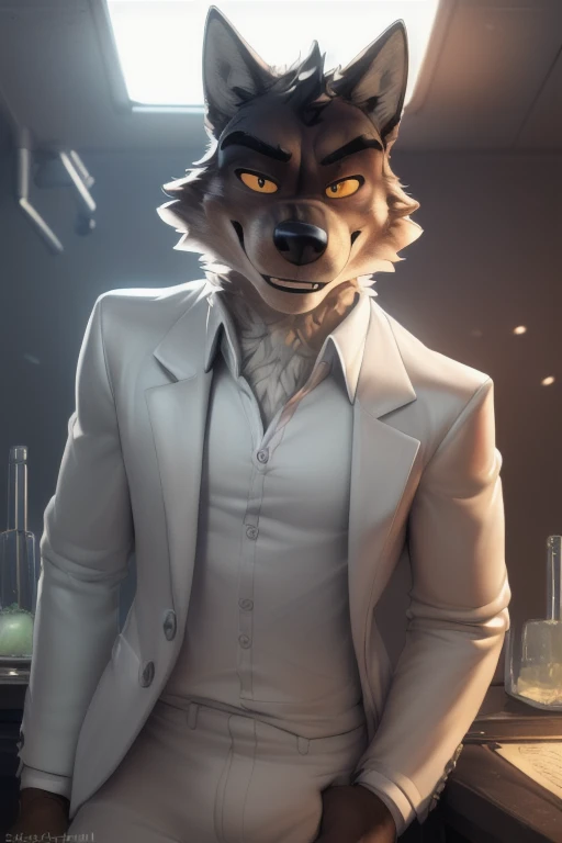  (((  Mr wolf bad guys))), in a interrogation room with a single white fold out table with a spotlight above and that is the only light in the room , (by Homogenousrule, by Wildering, by Foxovh, by Catcouch), 4k,(by totesfleisch8 and white fur, 
(( posing in a laboratory for image )),Sharp gaze, hentai , anthro, shortstack, standing, looking  at viewer,muscular, background, extremely detailed, 3d render, high quality  digital art, huge thighs , detailed eyes, ,henati, good anatomy, good perspective in a laboratory , front towards viewer,face up, by bebebebebe, by sicklyhypnos, by gerkk, by orf, (  by cutesexyrobutts, by darkgem, by zackary911,(  by singafurian, by daftpatriot, sassy, cute, detailed face, handsome , seductive face,  face, detailed mouth, white fur, hentai style, leo alvarez, bara, (posing:1.3), (soft shading), 4k, hi res, detailed hands, ((detailed face, (detailed eyes:1.0), detailed)), by zackarry911, by zaush, (by personalami:0.5), looking at viewer,  image, navel, nipples, full body, one person focus, thick thighs,  Hentai, day, sexy, sensual, detailed, uploaded to e621, beautiful and detailed male image of an anthropomorphic wolf ,(highres,:1.2), Smiling happy extremely detailed, photorealistic, 3d render , high quality  digital art,Hentai artstyle, a close up of a person, in a interrogation room with a single white fold out table with a spotlight above and that is the only light in the room, Mr wolf bad guys 