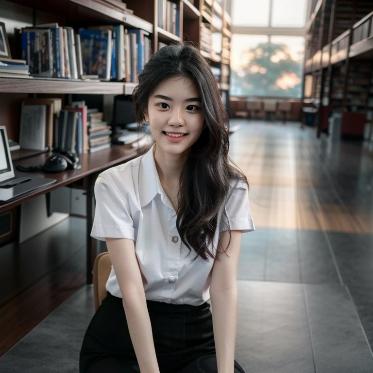 (cowboy shot), (masterpiece), (best quality:1.0), (ultra highres:1.0), (detailed face, detailed eyes, detailed skin, ray tracing, subsurface scattering:1.1), smile, ((in library))
1 woman, medium breasts, field, (acjc, sgrean, , 24 years old :1.2), pleated blue skirt, 8K, 8k uhd, dslr, Nikon Z9, soft lighting, high quality, film grain, ((cinematic look)), soothing tones, insane details, intricate details, hyperdetailed, epic realistic, real picture, intricate details, ultra-detailed, ultra highres, depth field,(photorealistic,realistic:1.2),best quality, realistic, photorealistic, (intricate details:1.2), (delicate detailed), (cinematic light), clear line, sharp focus, realistic face, detailed face unity 8k wallpaper, ultra high res, (photorealistic:1.4)