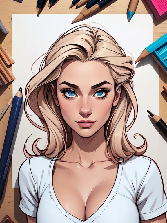 estilo de desenho animado:1.2), mulher Imagem de desenho animado de uma mulher , roupas sensuais , garota super fofa, cartoon style illustration, estilo de arte dos desenhos animados, estilo de arte dos desenhos animados, digital illustration style, design de personagens altamente detalhado, arte digital detalhada fofa, City fan art, design de personagem retrato, beautiful digital illustration, retrato de alta qualidade, arte em quadrinhos, retrato do design do personagem, white background Buso without clothes and medium breasts