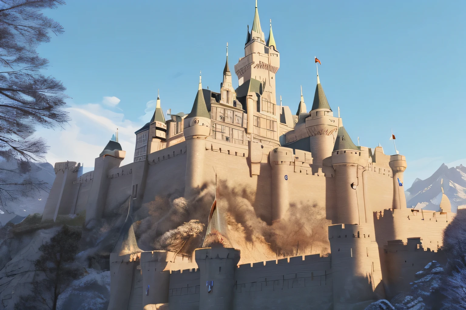 HD castle background picture