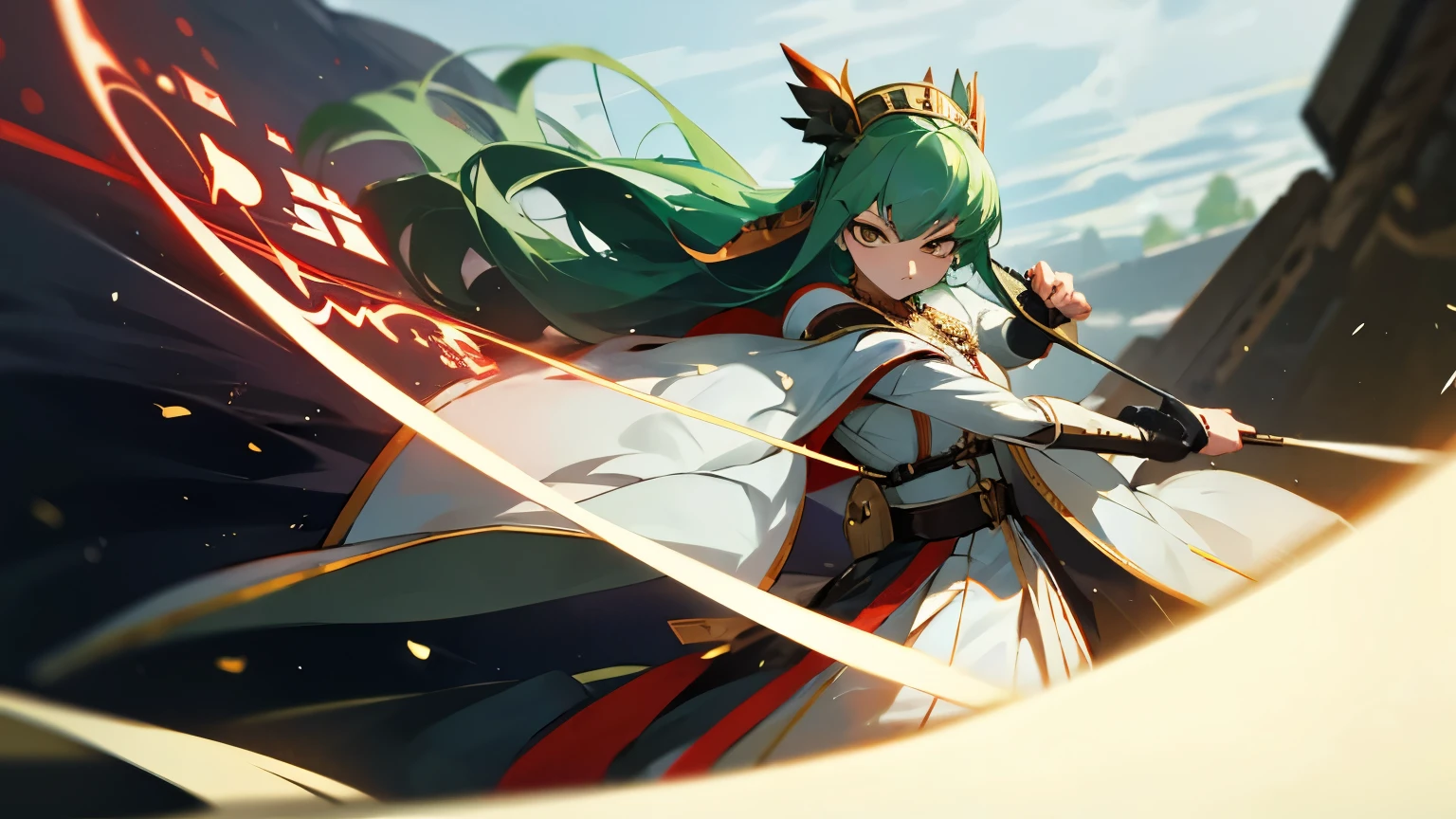 in an empire、The woman who became queen。still fighting on the battlefield。