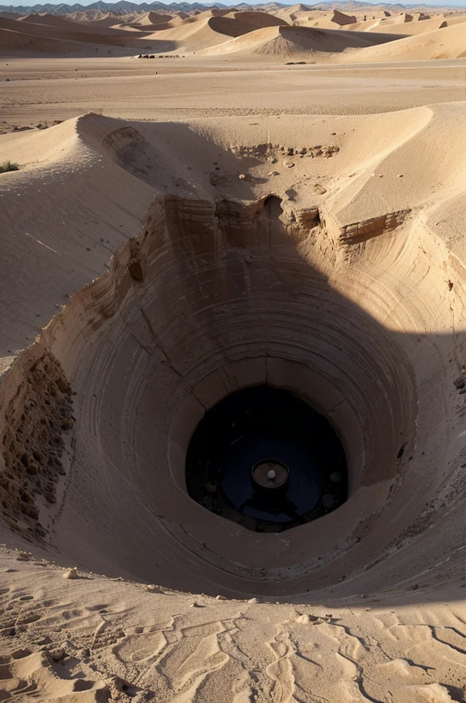 Some strange hole in the middle of the desert