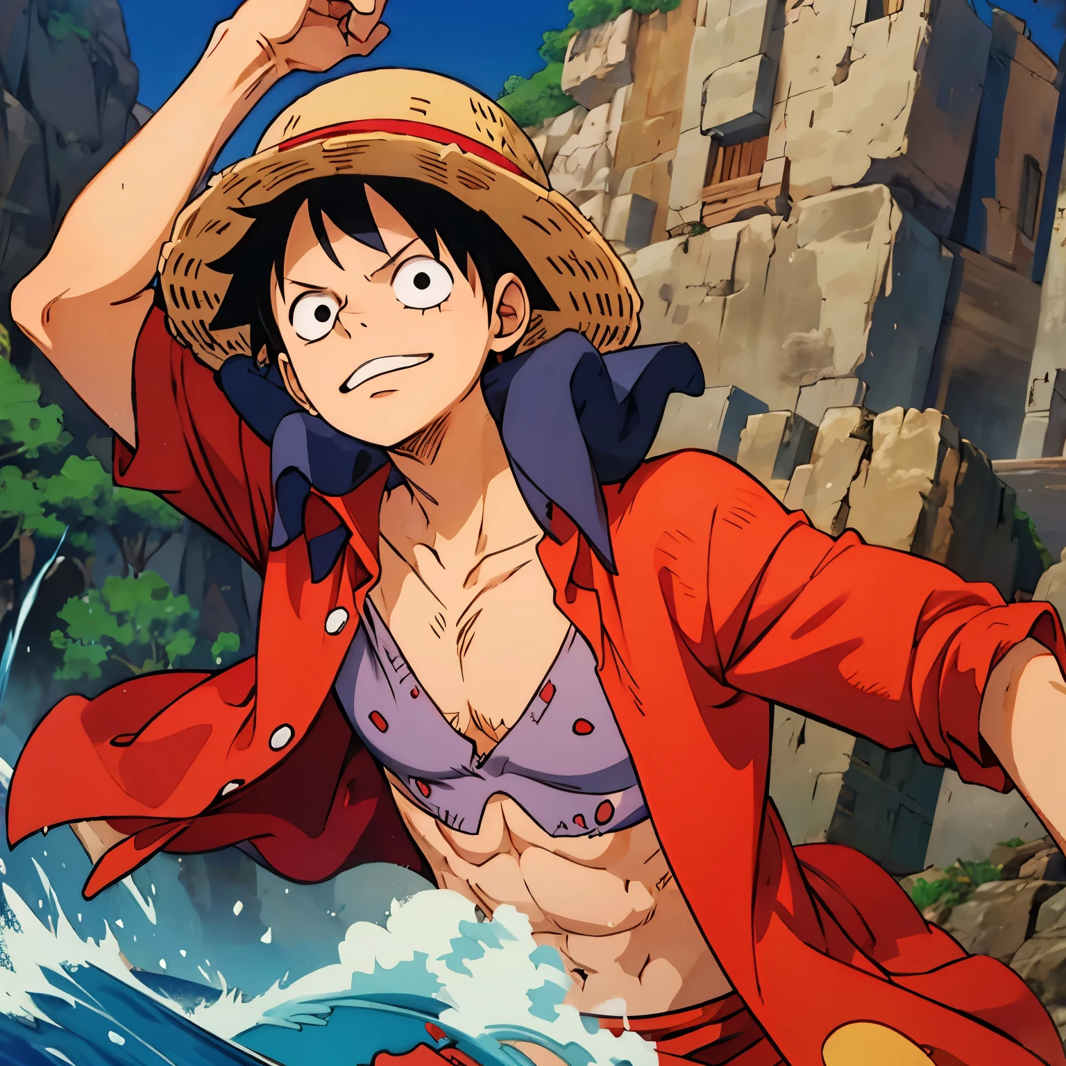 Luffy en pixel