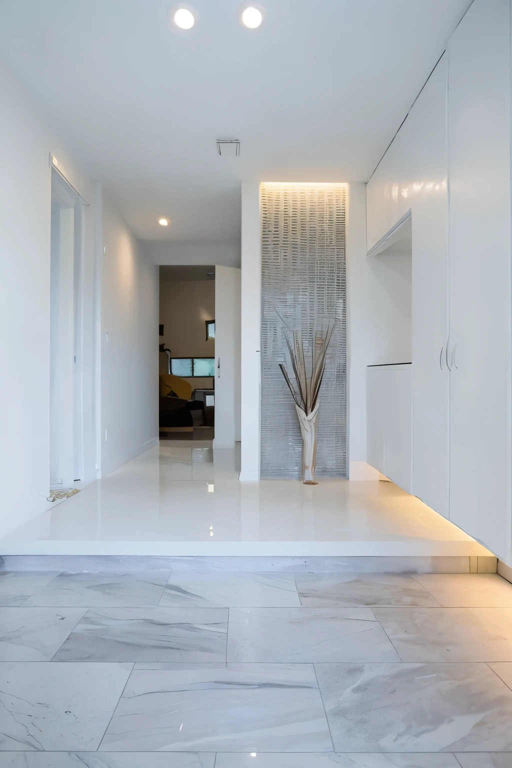 I feel it the moment I open the front door、strangeness inside。Shoes and bloodstains scattered all over the pure white marble。 And a strange smell wafting from inside。The door to the living room is left open、To explore the house, you'll first need to head to the living room.。