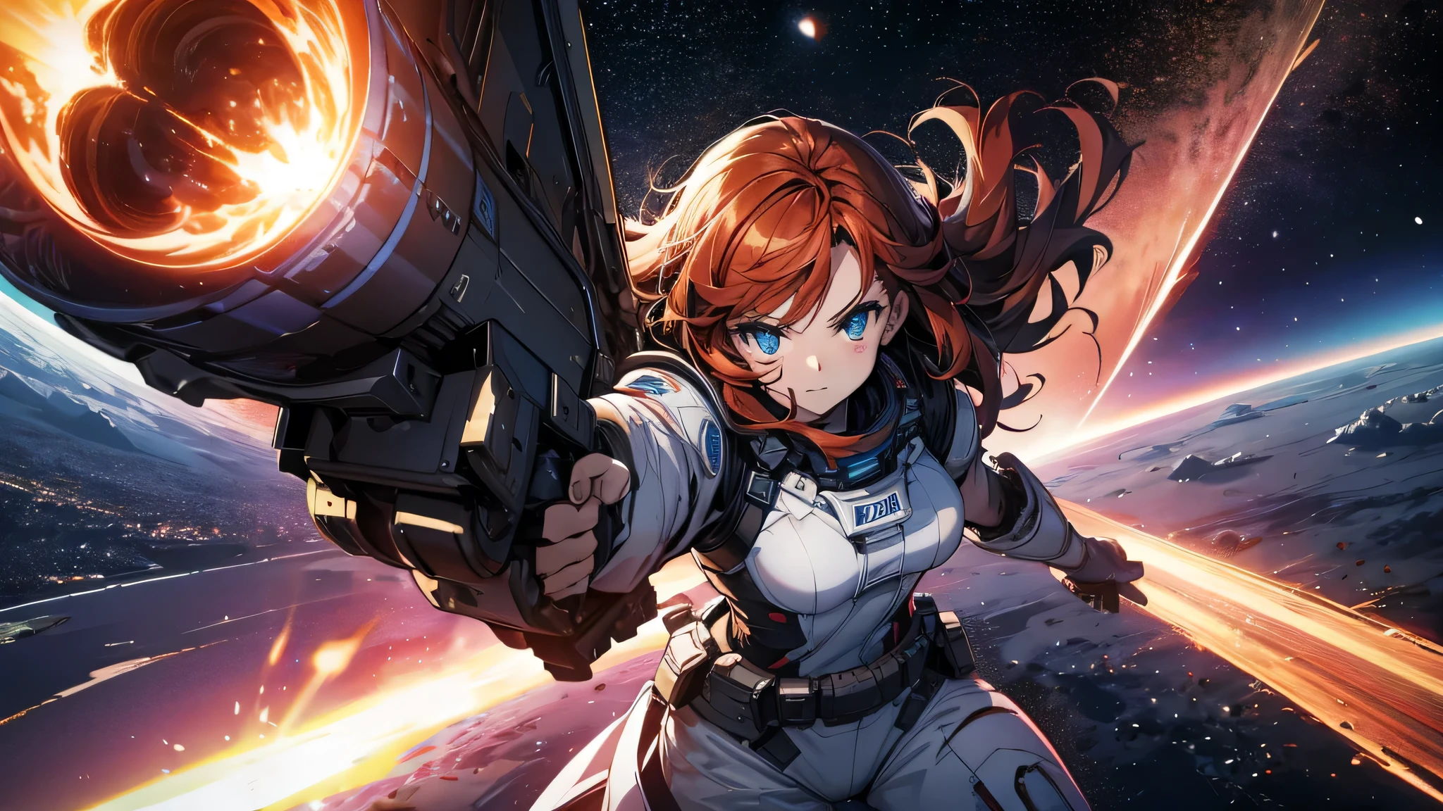 Brave women are fighting in space。