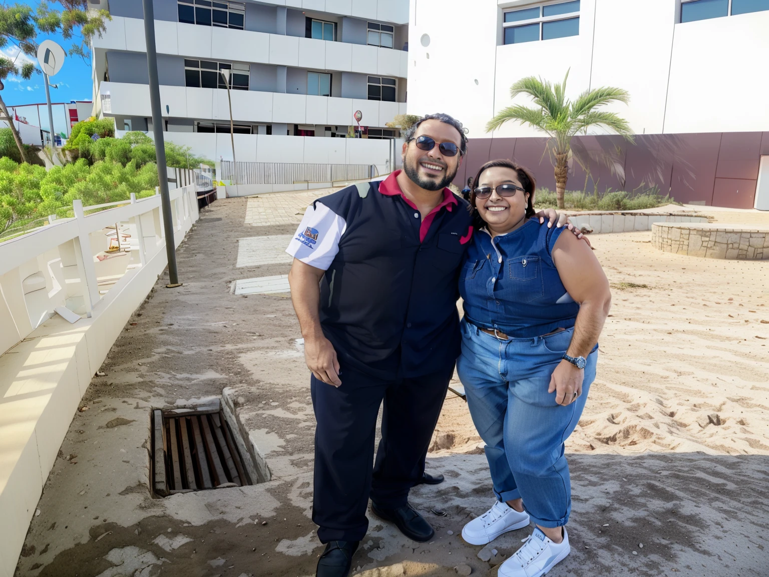 There is a man and a woman together in front of a building, foto descoberta, taken with the best dlsr camera, vacation photo, in o fundo, estudante, album photo, suave em _ o fundo, photo tirada em 2 0 2 0, por Herbert MacNair, tirada em 2 0 2 0, imagem de qualidade muito baixa, foto tirada