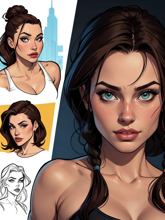 Personagens femininas Fernanda Vasconcellos
Atriz brasileira meninas (maldosas sadomasoquistas) animado:1.2), mulher Imagem de desenho animado de uma mulher , roupas sensuais , garota super fofa, cartoon style illustration, estilo de arte dos desenhos animados, estilo de arte dos desenhos animados, digital illustration style, design de personagens altamente detalhado, arte digital detalhada fofa, City fan art, design de personagem retrato, beautiful digital illustration, retrato de alta qualidade, arte em quadrinhos, retrato do design do personagem, white background Buso without clothes and medium breasts