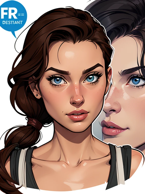 Turnaround sheet Personagem Lara croft imagem de corpo inteiro desenho animado de uma mulher .cartoon style illustration, estilo de arte dos desenhos animados, estilo de arte dos desenhos animados, digital illustration style, design de personagens altamente detalhado, arte digital detalhada fofa, City fan art, Design de personagens de retrato, beautiful digital illustration, retrato de alta qualidade, Arte em quadrinhos, mulher jovem. expression of sexual desire