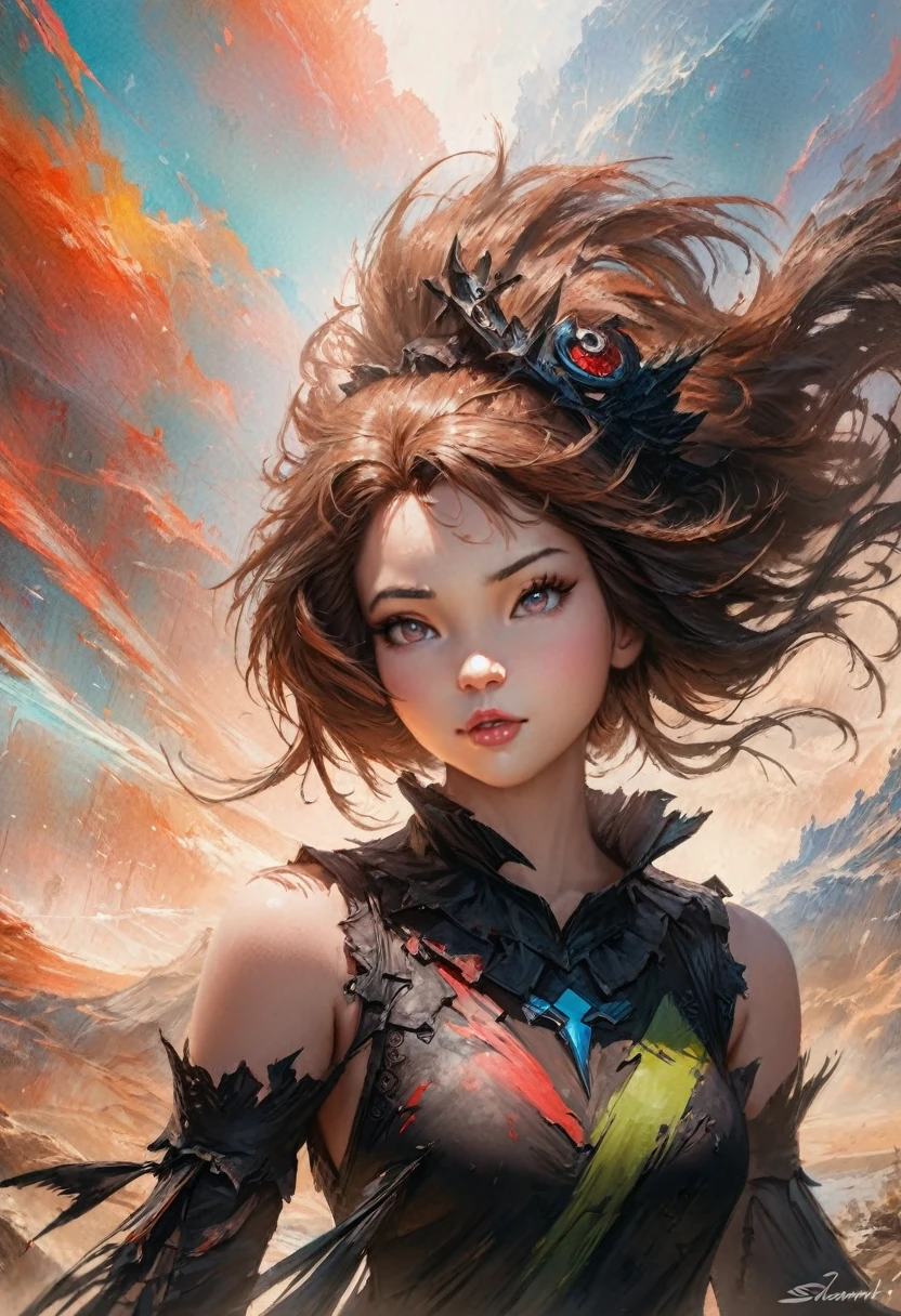 [young 1 girl, Cute black chaos bean in the wind, baroque:20]:BG[Nebula IC434] (Art by Slawomir-Maniak), Lush watercolor palette canvas/acrylic, difficult, Extreme detail, Complex key, ((Single shot)), ((Best quality)), ((masterpiece)) , ( (realistic)), (Perfect), 8 k, Impressionism: 0.2 обоев Full HD
