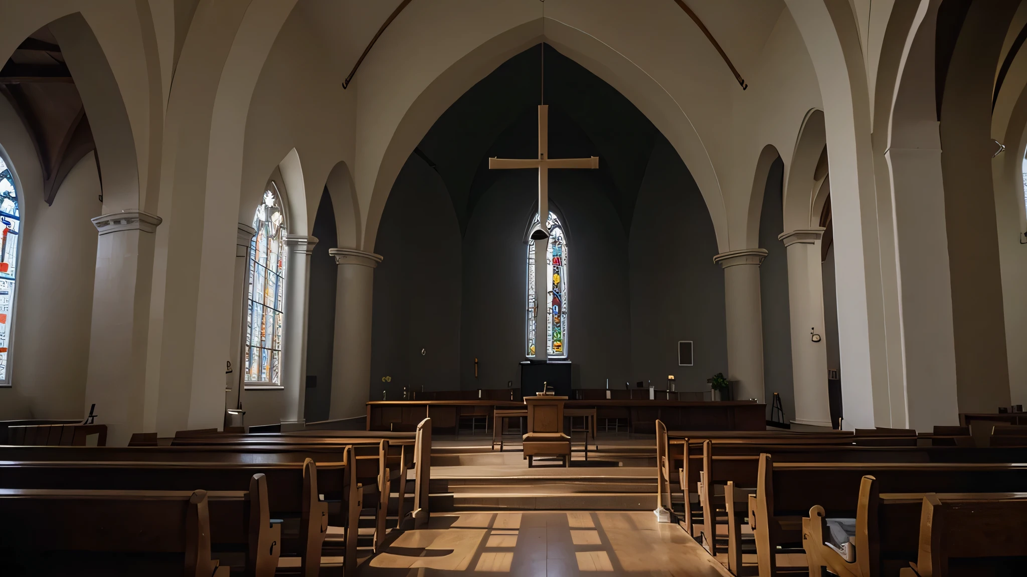 church, Distant view, I see a big cross