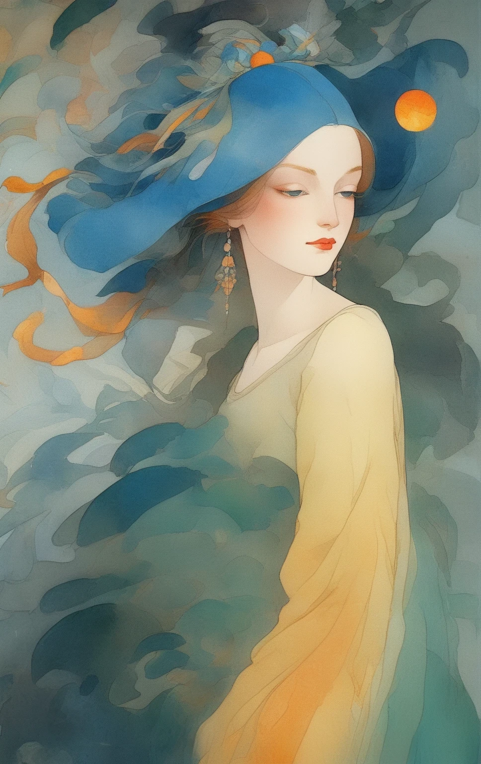 Dream Impressionism , loose strokes, Vibrant colors, light and shadow play, Capture feeling rather than form,author:Paolo Uccello and Martin Stranca, Watercolor Color Guide,a perfect beautiful girl, dreamlike,
ultra high resolution, wallpaper, 8K,Rich texture detail, Super detailed, Detailed background, delicate eyes,dramatic angle, epic work,professional lighting,
Simple Positive XLv1 . surreal, ethereal, fantastic, mystery, fantasy, Very detailed