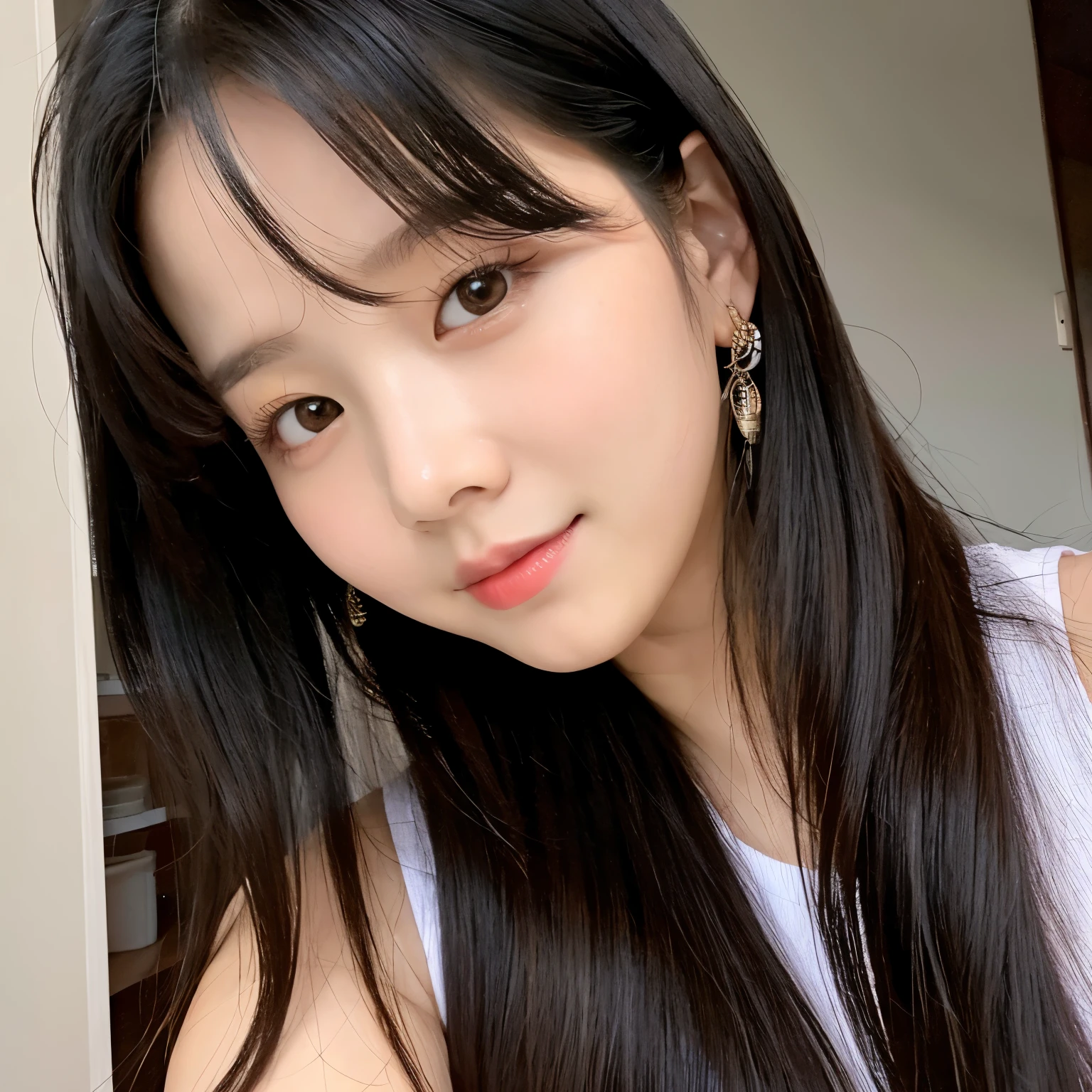 arafed woman with long black hair and a blue sweater, jaeyeon nam, louise zhang, headshot profile picture, wenfei ye, heonhwa choe, xision wu, a young asian woman, gorgeous young korean woman, leslie zhang, taejune kim, young cute wan asian face, chengyou liu, beautiful young korean woman, korean girl, gemma chen