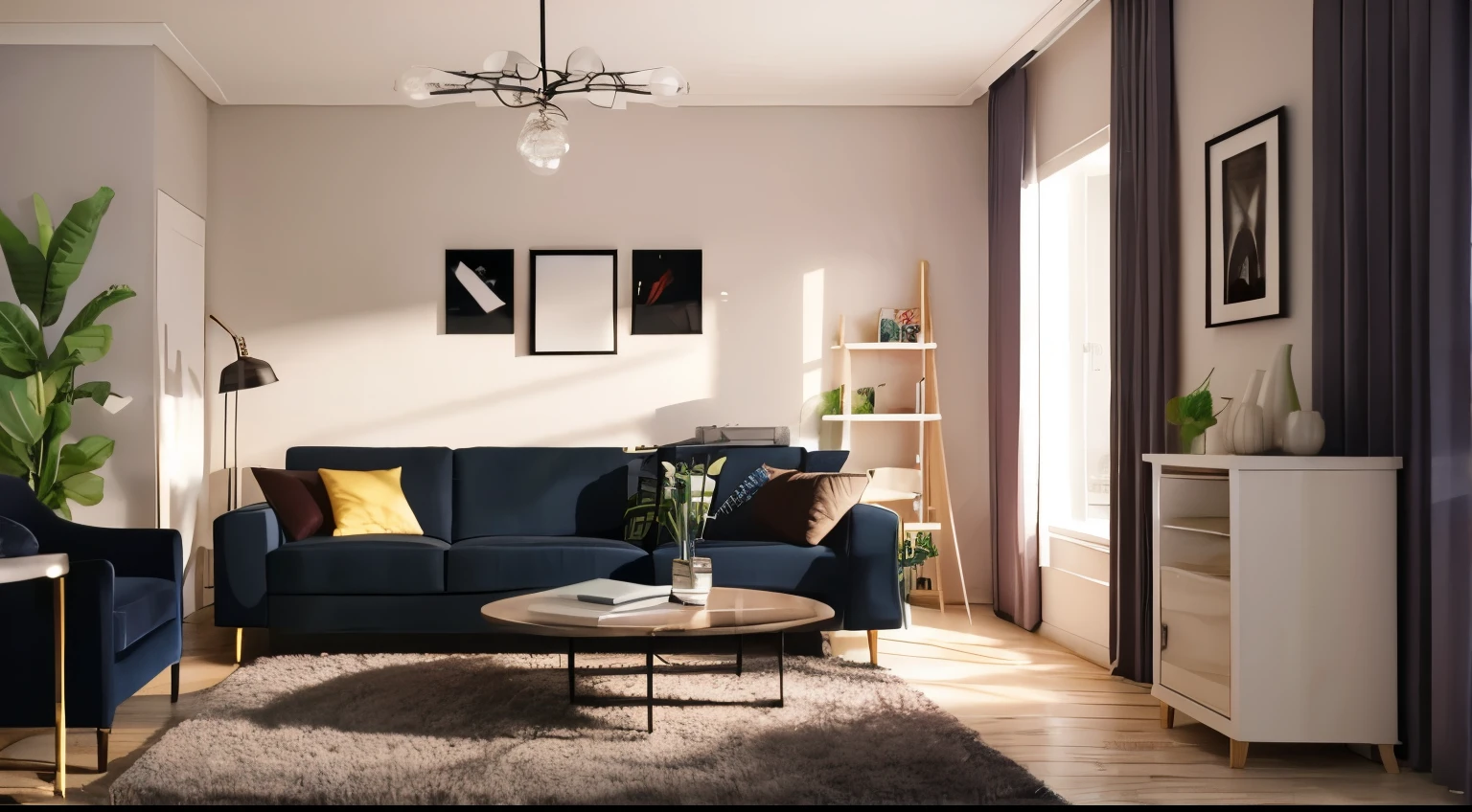 living、model room、wall、shelf、sofa、Fashionable