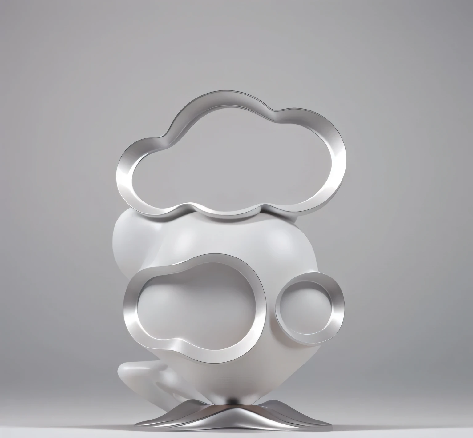 White metal,3D rendering style,best quality