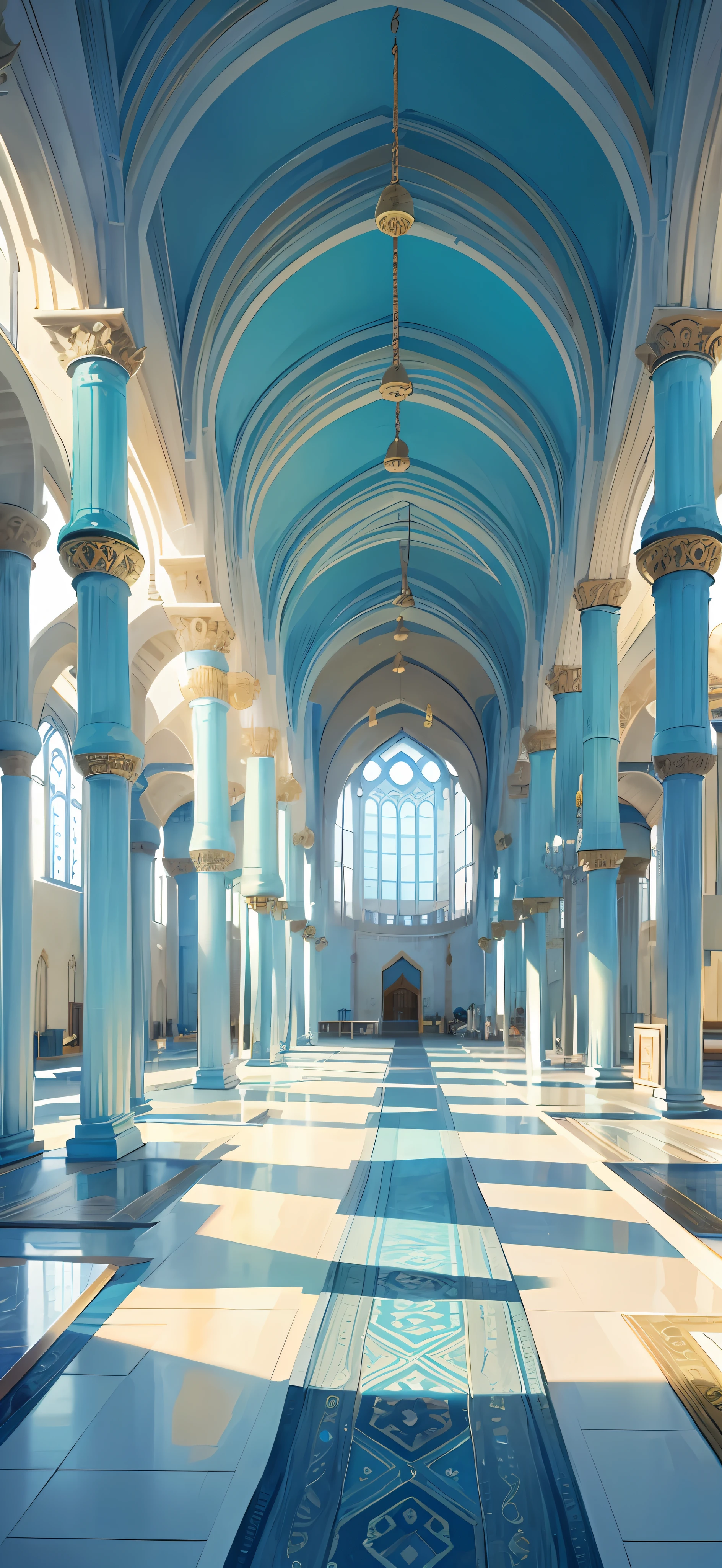 A big mosque which is very beautiful and its top view shows the whole mosque which is made of beautiful marbles especially turquoise blue which is the best color to make it in the gwith beautiful detailed. A spacious place