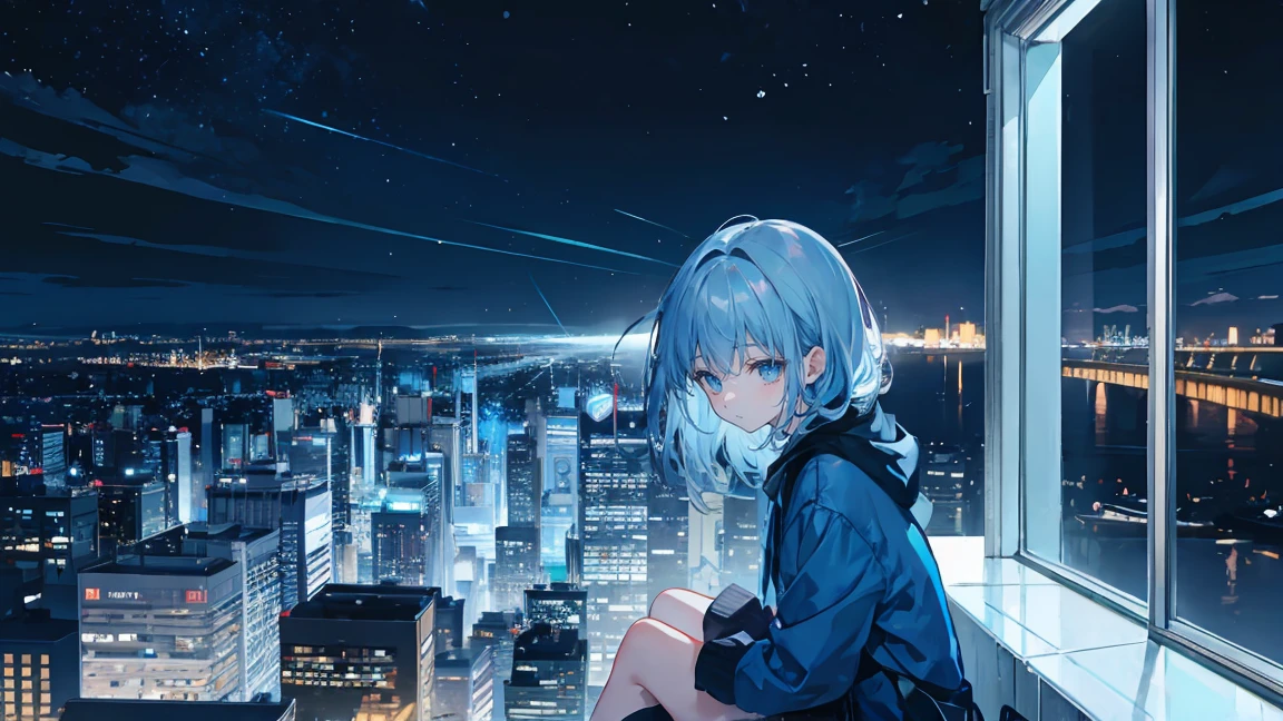 ,light blue,City of night