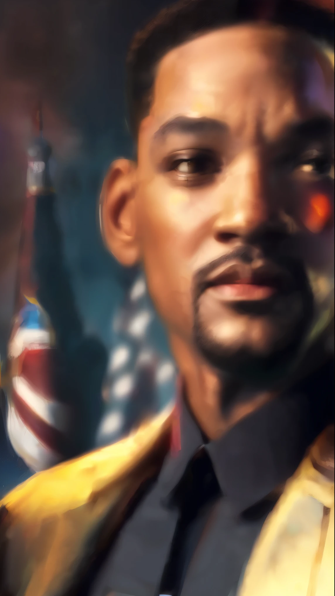 . .Tarantino Style Will Smith as Captain America 8k, High definition, rosto detalhado, rosto detalhado, olhos detalhados, terno detalhado, no estilo da Marvel e DC, hiper-realista, + cinematic shot + dynamic composition, incrivelmente detalhado, Afiado, detalhes + superb detalhes + noite com luz + perfeccionismo + realismo premiado ((moody lighting))