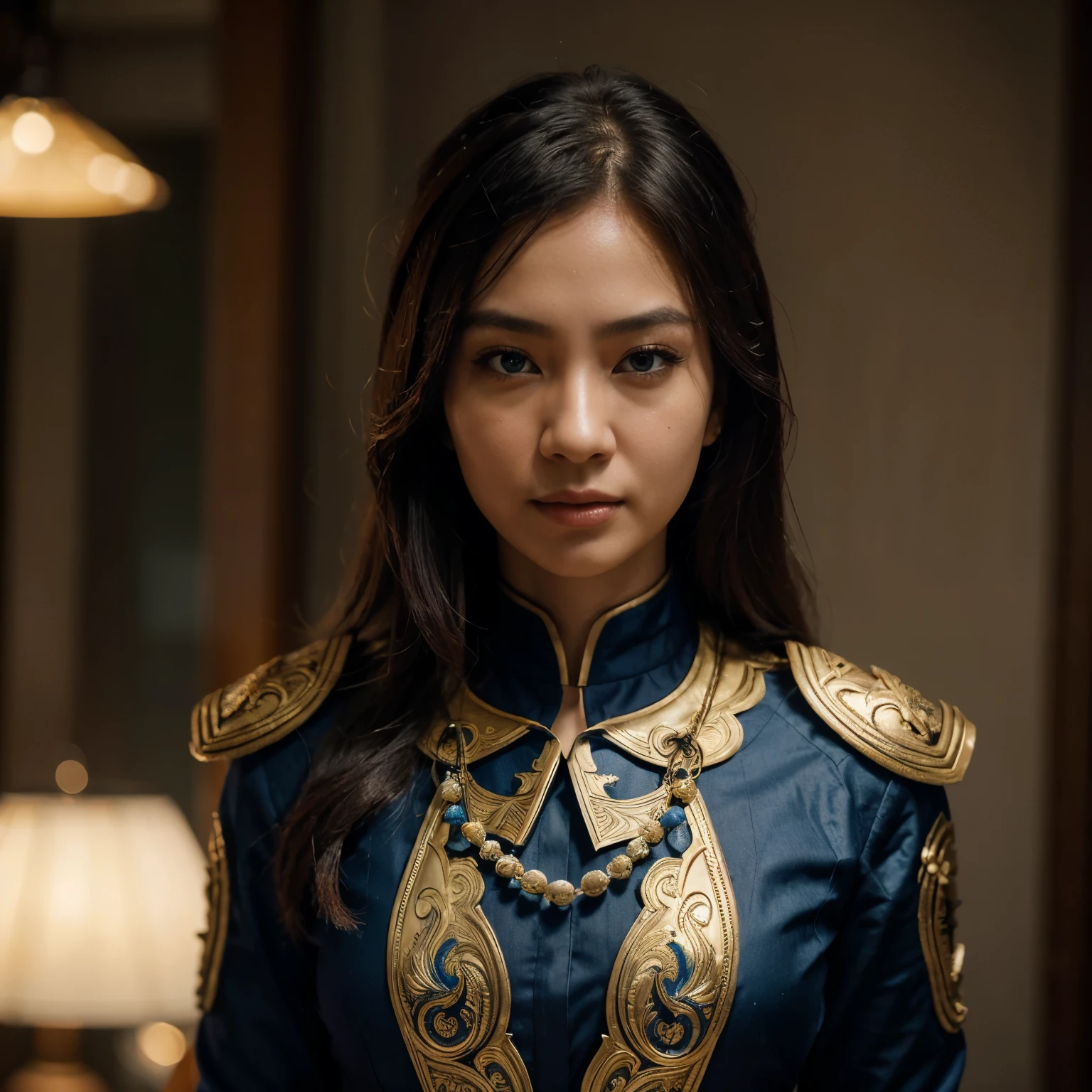 หญิง 25 ปี นักบินอวกาProfแสนสวย พ.Prof. 2493 , dark blue eyes, Orange clothing decorated with white metallic details., cinema, photography, half backlight, backlight, incredible light , Incandescent light bulb, soft light, Inexorably detailed and intricate., Hypermaximalist, Profิลปะที่ไม่ใช่สไตล์โดย guweiz, dignified posture, dynamic, photography, volume , very detailed, complicated details, The first super detailed work by guweiz., Environments of the future