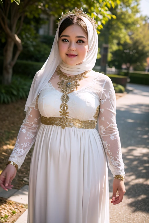 1 Heavenly beautiful and goddess beauty cute and sweet looking face Arabian woman in front of Mount Kilimanjaro, Heavenly beautiful Overweight, Heavenly beautiful Extremely fat, Heavenly beautiful and attractive Chubby figure , Heavenly beautiful looking and eye catching luxury style tight fitting bridal abayas with hijab, reaching out, Heavenly beautiful Arabian woman, 16k, High resolution, masterpiece, highest quality, fine skin, close up figure view, Realistic Photograph