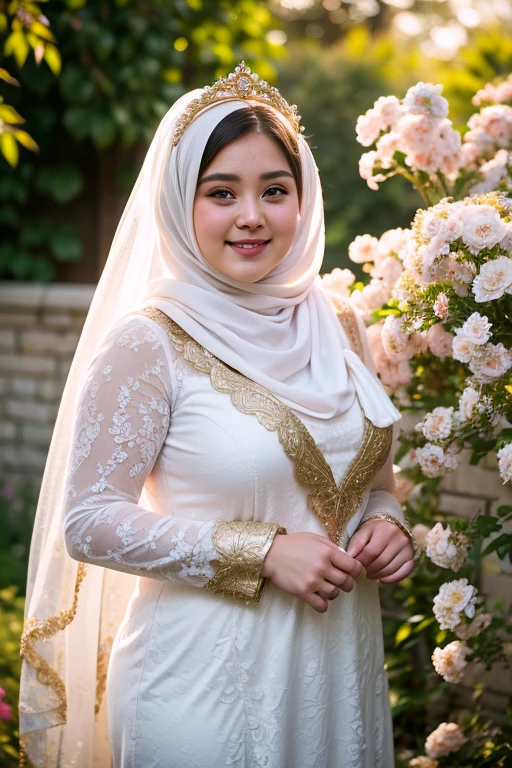 A muslim bride baby pink saree  girl photoshoot