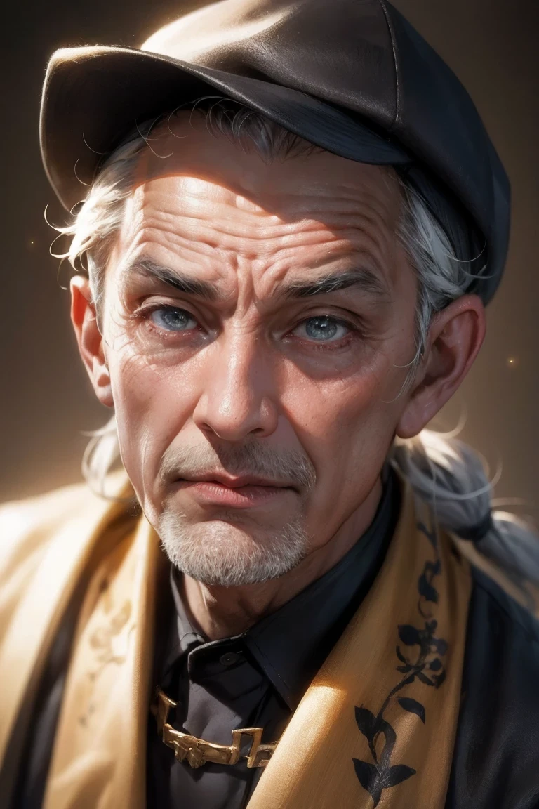 Detailed macro photo of an old man's face, Shot with Sony A7r camera with FE 50mm - F 2.8 universal lenses.