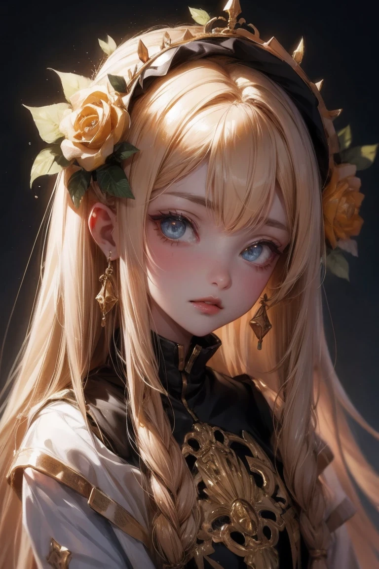 ultra high resolution, best quality, photo, 4K, (actual:1.4), Girl with a wreath on her head, long golden hair