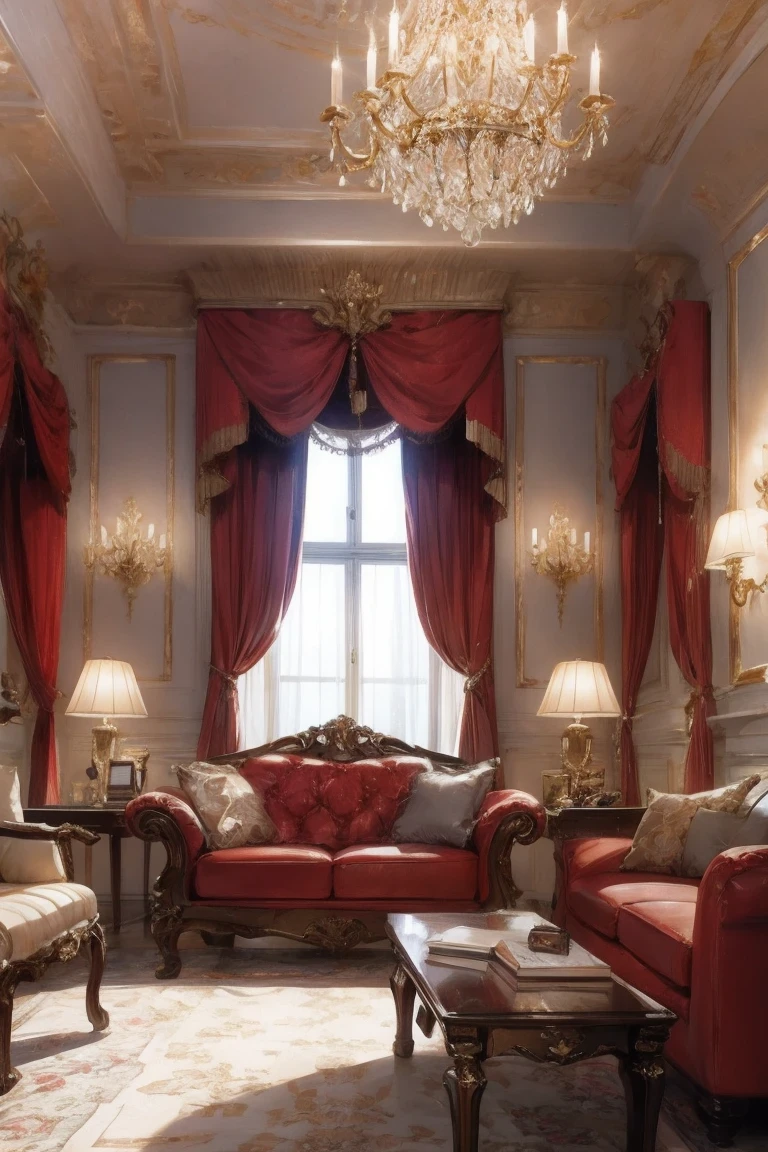The living room decoration style is European style, Luxurious and sophisticated atmosphere. Sophisticated interior details accentuate the room's refined style, And thoughtful decorative design adds an impeccable finishing touch