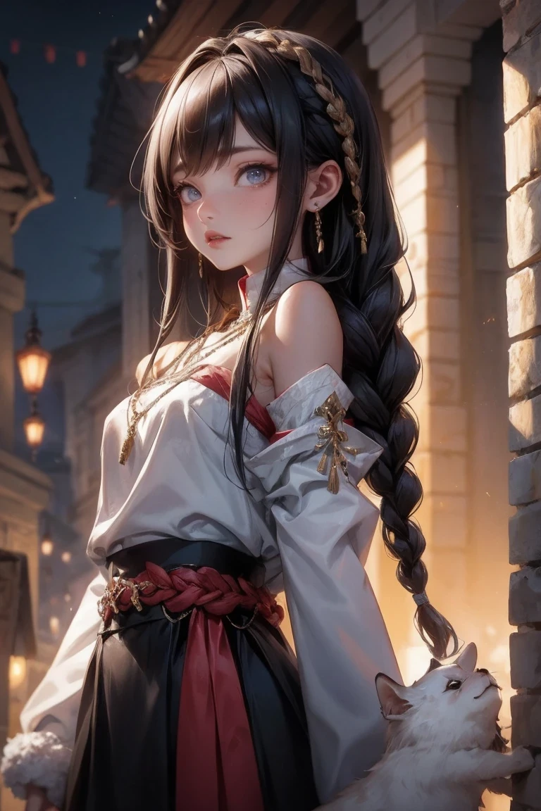 Sadie water tank, existRabet movie, author:Varyan Borovichik, of, 1 girl, blue of_Eye, blur of, blur of_background, braid, collar, depth_of_site, skirt, earrings, eyelash, freckle, hair_Exceed_Shoulder, jewelry, lips, 长of_hair, 长of_sleeve, watching_exist_audience, necklace, period, fluffy_长of_sleeve, fluffy_sleeve, actual of, Single of_braid, own of, twin_braids, superior_Body