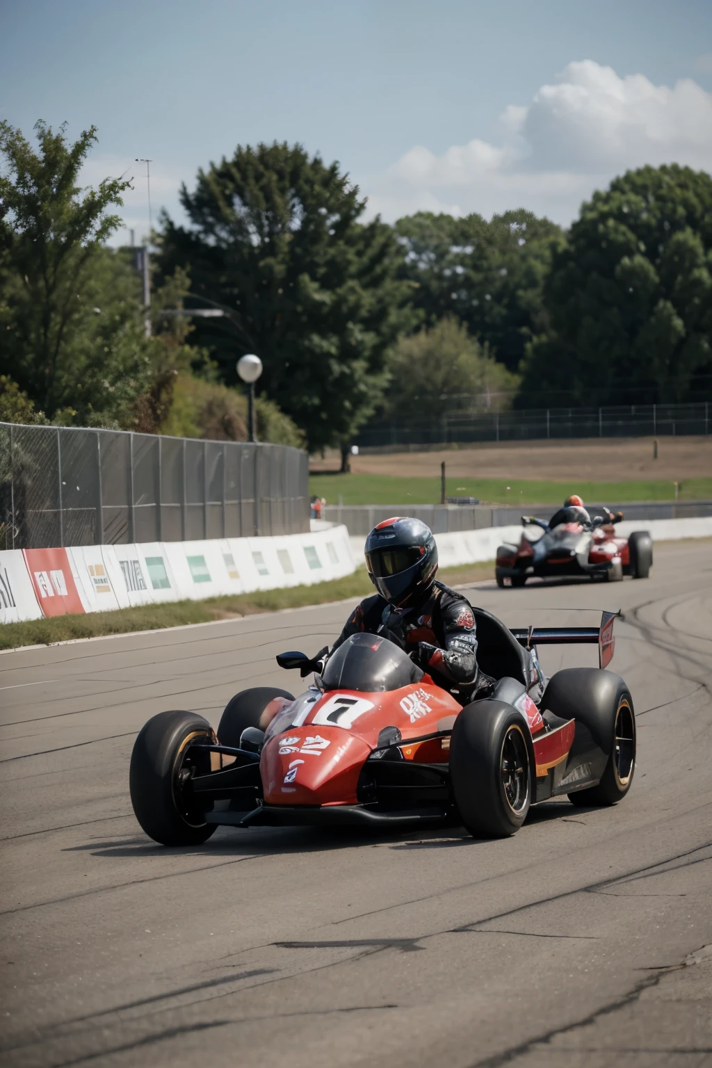 karting race, art deco