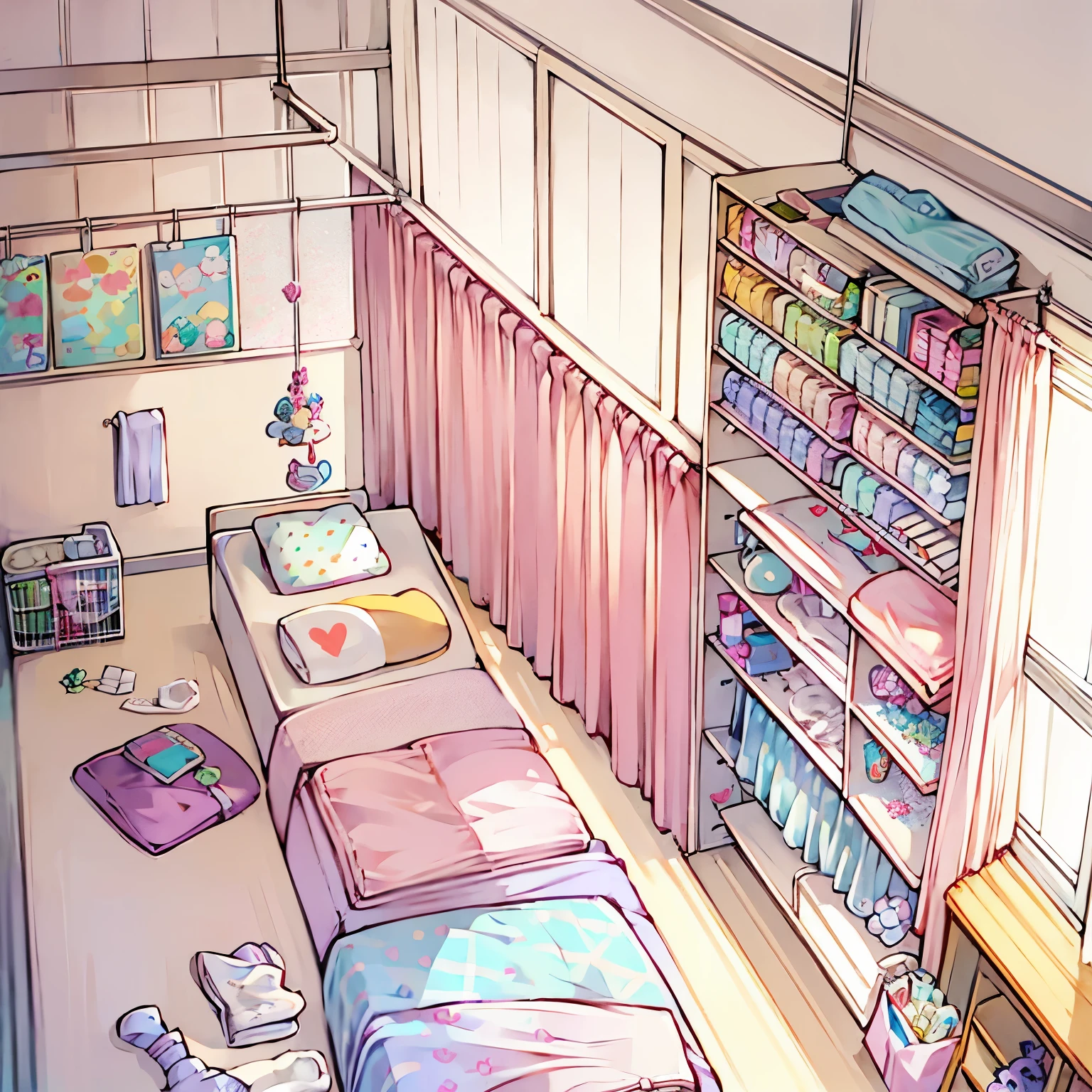 Abdl Kinderzimmer, child's room, diaper changing area, pastel colors, Plush toys, Carpeted floor, Montessori materials, Soft furniture, Baby gate, Changing table, Diaper pails, Diaper bags, Clothes hamper, Shelves filled with books, Wall decals, Cartoon characters, Calming colors, Soothing atmosphere, (Barefoot toddler: 1.0), Wearing diapers, Huggies brand, Diaper rash cream, Diaper wipes, Playpen, Mobile above crib, Soft blankets, Comfortable mattress, Hanging mobiles, Neutral colors, Sweet smell of baby powder, Harmonious