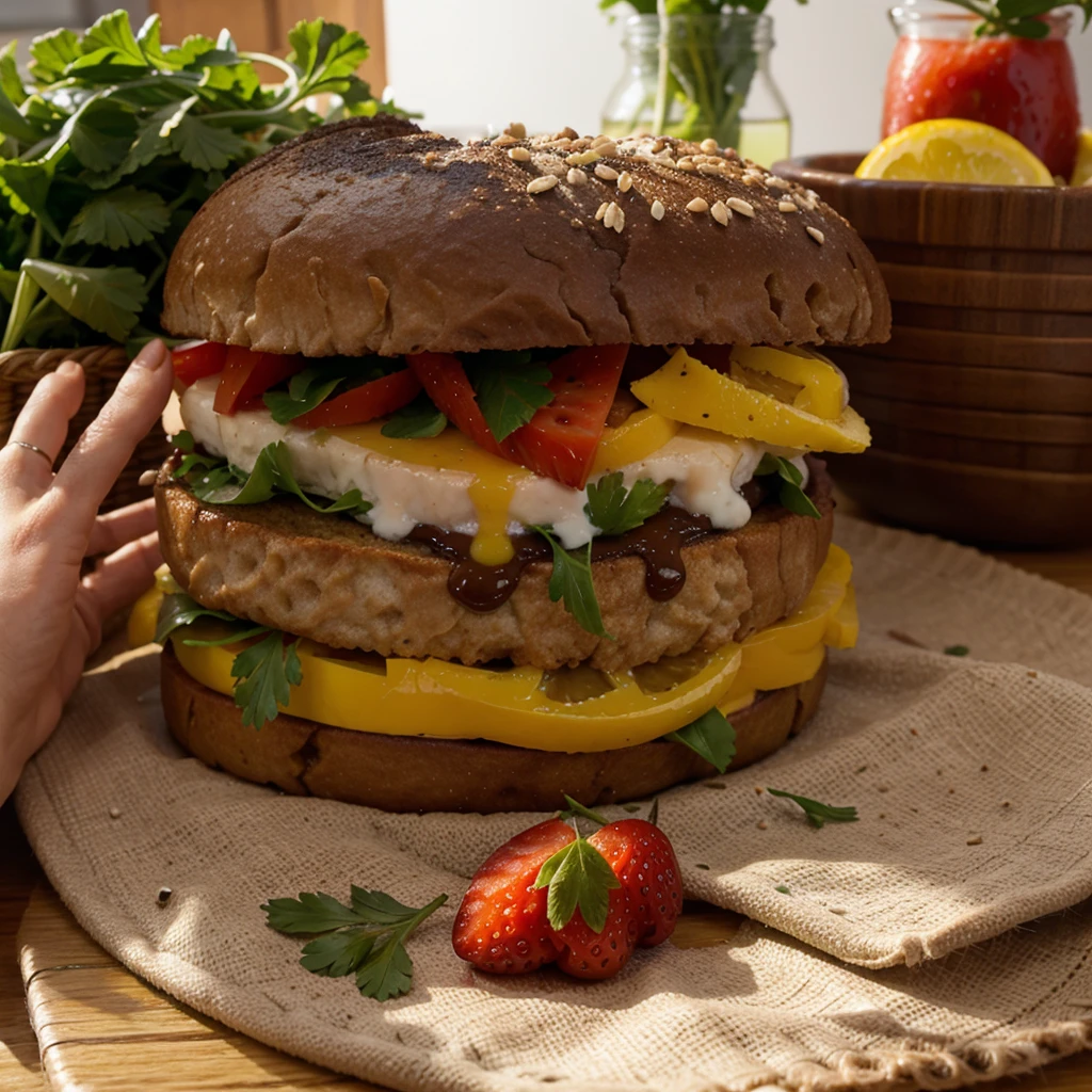 Crea una foto de un desayuno saludable