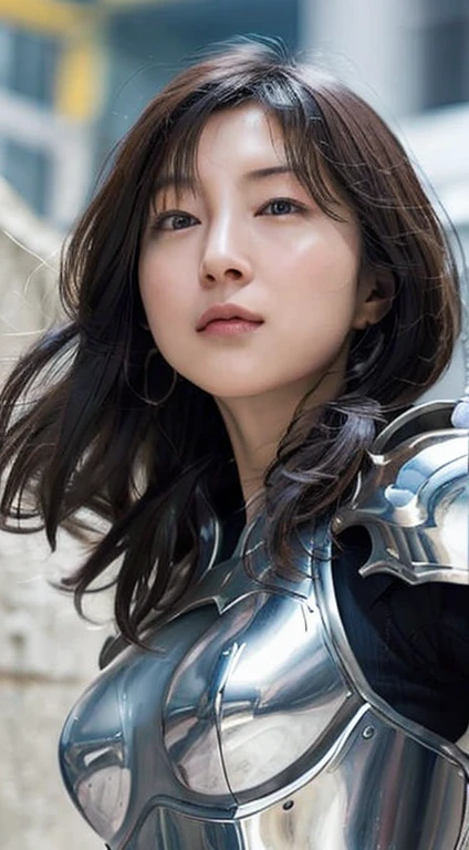 8K、Big breasts Super detailed、masterpiece、highest quality、(very detailed)、dynamic angle、mysterious look、wind effect、fantasyの背景、rim lighting、cinematic light、超A high resolution、8k eh、film grain、best shadow、delicate、to be born、particles of light、Fine skin texture、Detailed armor texture、detailed face、Complexディテール、Super detailed、shine、powerful scam、silver armor、(Has a weapon)、Slashing、Slashing Action、big and full breasts,Scapula、shine目、 long cloak、fantasy、(to be bornきto be bornきとした)、shoulder armor、Complex、Complex、perfect lighting、looking at the viewer、movie lighting、fly in the sky、Flight、holy light、wonderful、bangs、that'the wind is strong、frozen mountain々々、long wavy hair、lich queen,sexy,charm,short bob,Complex装飾が施された胸部装甲,
