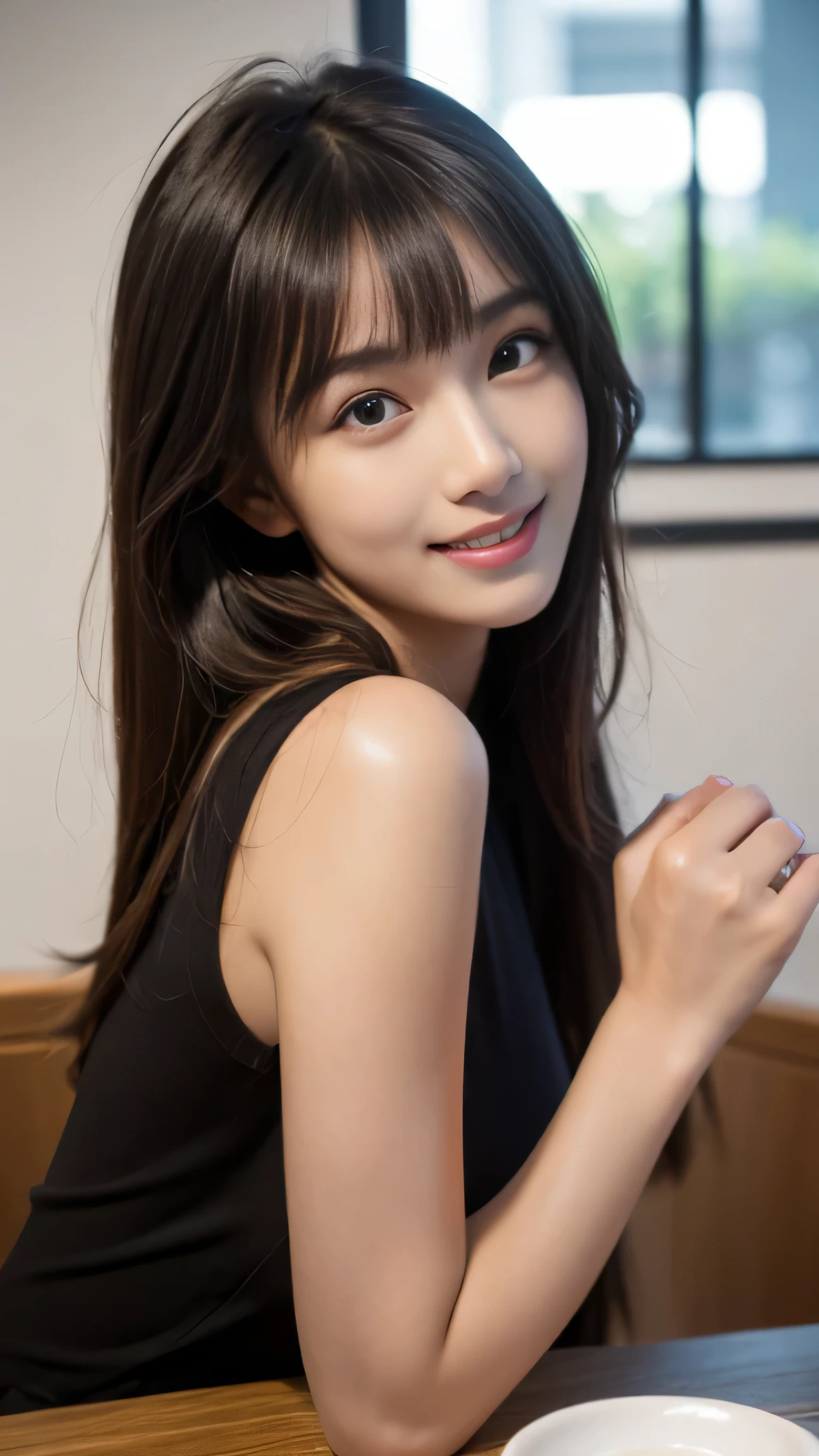 (table top:1.3), High resolution, Super detailed, Highly detailed CG Unity 8K wallpaper, realistic, photo-realistic, Raw photo, Beautiful and dense face, brown skin, realistic skin, fine cloth texture, detailed hair texture, perfect proportions, beautiful face, Accurate, anatomically correct, Highly detailed face and skin texture, natural neck length, (beautiful hand air skin:1.2), thin legs, thin legs, fine eyes, symmetrical eyes, light brown eyes, double eyelid, thin eyebrows, (glossy lips:1.4), (Goddess smile:1.2),
break,
(classy and cute girl:1.3),
(medium big breasts), (slender body shape:1.2),
(Hair color is random, hair length is random, Hairstyle is random), (( asymmetrical bangs:1.2)), (upper body shot:1.2),
,bus guide、night、cold winter season、nice random place、outside、The presence or absence of a hat is random..、Random outfit with random colors, but、that dress is so sexy、male