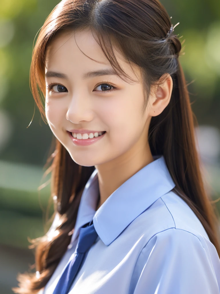 Woman Are standing On The Side Of The Street、young asian woman、beautiful woman pictures、japanese model、with a beautiful young woman、60mm portrait、color photo portrait 4k、soft portrait shot 8k、14 year old girl、(8K、RAW photo、highest quality、masterpiece:1.2)、(realistic、Photoreal:1.37)、super detailed、
1 girl、cute、solo、beautiful detailed sky、Detailed cafe、noon、Are standing、date、(nose becomes red)、(Smile:1.1)、(closed your mouth)、B cup breasts、魅惑的なSmile、noonの公園、Swing、professional lighting、Sony α7R4、Zecy 50mm F1.8、
(small breasts:1.2)、beautiful detail eyes、(collared shirt:1.1)、Smile、13 year old girl,ponytail,whole body,
