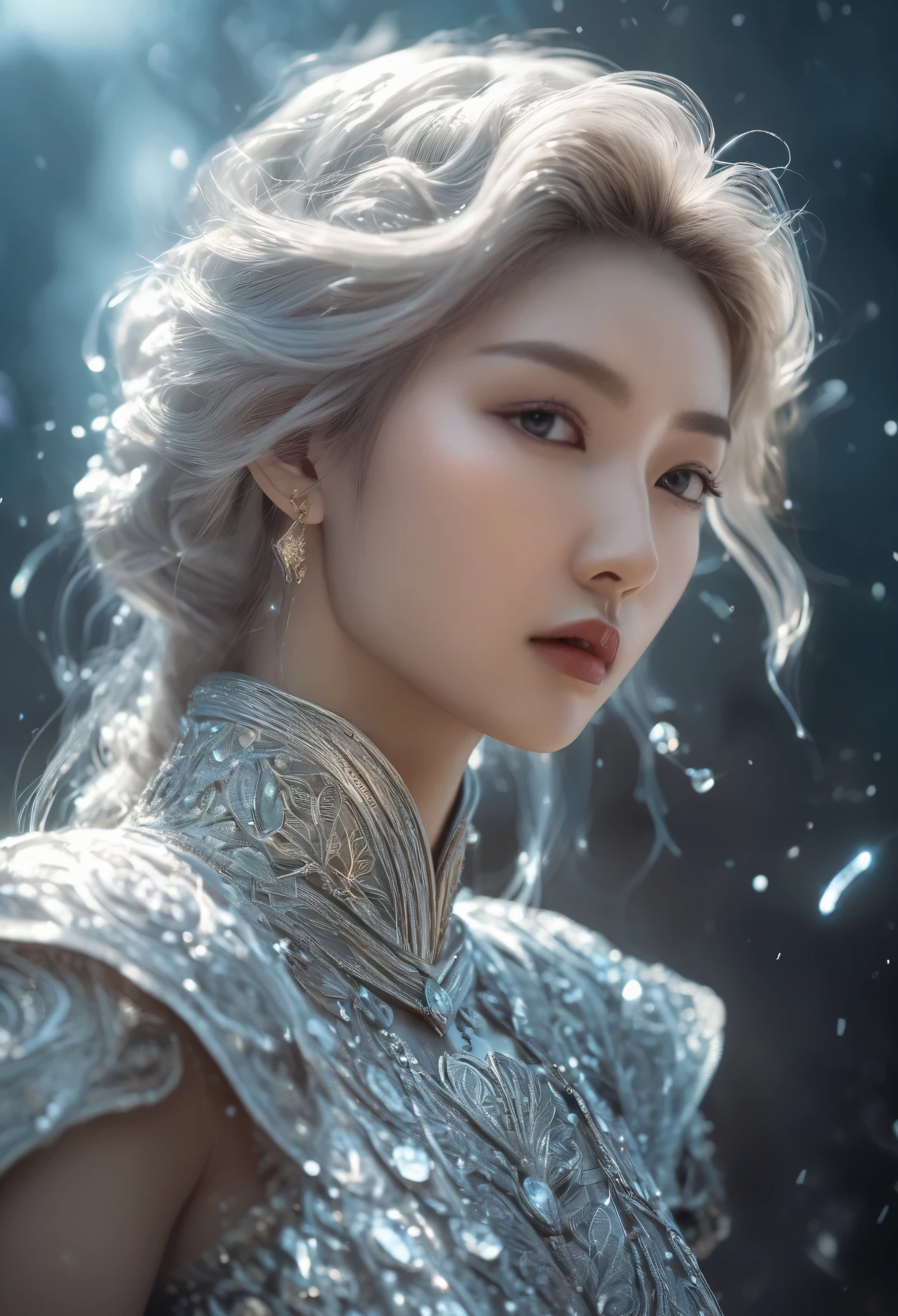 a very beautiful final fantasy style which beautiful is beyond compare,(detail texture skin:1.4), Fumi Kojima exceptional masterpiece, the imagination, extraordinary dream, A symbol of nature's ethereal beauty, production character render, octane render, brave warrior , sense of justice, Utopian, sense of futurism and complexity, The snowflake light blue rose symbolizes purity and delicacy, Fumi Kojima's detail, (rich deep colors:1.4), meticulously crafted, artwork, diamond armor, golden ratio, delicate diamond lace thread, delicate crystal lace thread, delicate gem lace thread, lace thread smooth lines, intricate machine parts, resulting in a highly detailed and intricate masterpiece that combines final fantasy, sci-fi, futuristic, and Utopian themes with a touch of Gothic surrealism. the artwork achieves an unparalleled level of realism, graphics in stunning 32K resolution,elaborate scene style,dreamlike,ultra-realistic mix fantasy world,mixes realistic and fantastical elements,magic effect,close up,prefect beautiful detailed face and body, ray tracing, light, vibrant colors,elemental,ethereal,pure,abyssal,intricate,surreal,exposure blend,medium shot,bokeh,(hdr:1.4),high contrast,(cinematic, white),(muted colors, dim colors, soothing tones:1.3),low saturation,(hyperdetailed:1.2),(noir:0.4),(((god's sword:1.3))),(((full body:1.4))),white, nine-tailed ,auspicious,see-through,transparent,
(Excalibur:1),(lightning:1),(((male:2))),(((man:2))),(Xiao), (blow, play),
[armor|derss|canonicals],(ground magic circle, casting a spell, swirling magic, light particles),dynamic light,red,fire, red fire eyes,elegant,sin rays,dark,(dark magic), (grim), fight between good and evil,
dreamwalker, psychic powers, concentration, levitation, enchantment, psychokinesis, clairvoyance, thought projection, manipulation, mind powers,colorful psychic energy emanating, magic in background, ethereal atmosphere,
(stochastic angle, stochastic pose,stochastic action),(swing hair:1.4),((flipping her