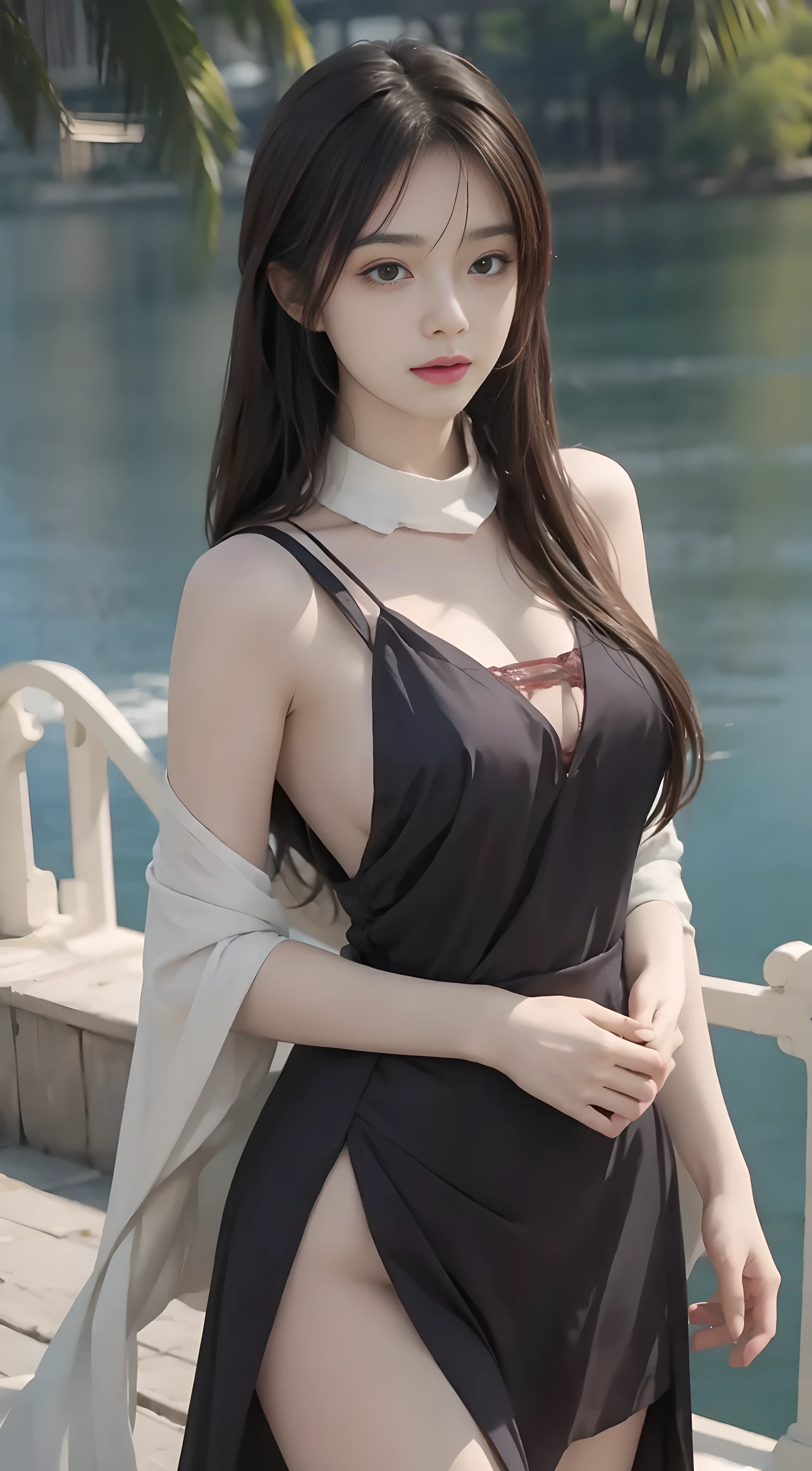 top-quality、masterpiece、超A high resolution、(Realistic:1.4)、Raw photo、1 18-year-old girl、, sexyly dress, sexyly dress, lighting like a movie