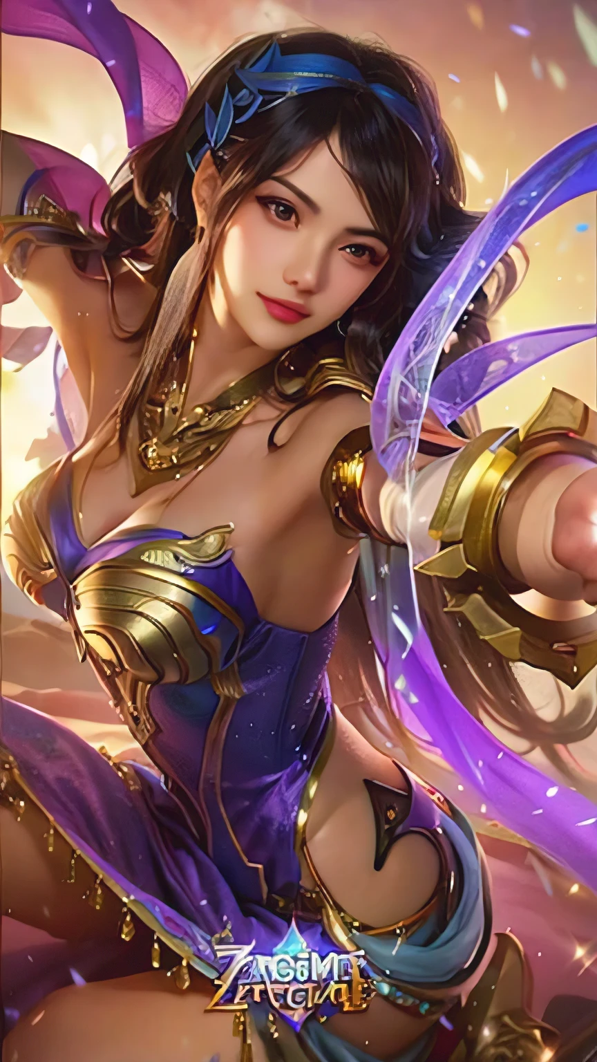 a woman in a purple dress holding a purple ball, style artgerm, zenra taliyah, extremely detailed artgerm, style of artgerm, artgerm style, trending artgerm, artgerm lau, irelia, orianna, samira from league of legends, ! dream artgerm, artgerm detailed